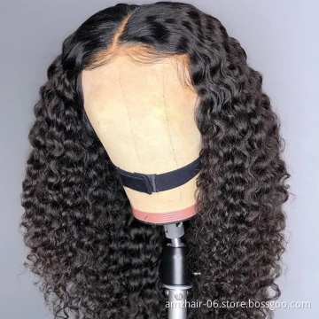 Wholesale Human Hair 4x4 5x5 Full HD Lace Frontal Closure Wig Vendor Raw Brazilian Virgin Human Hair Kinky Curly Lace Front Wig